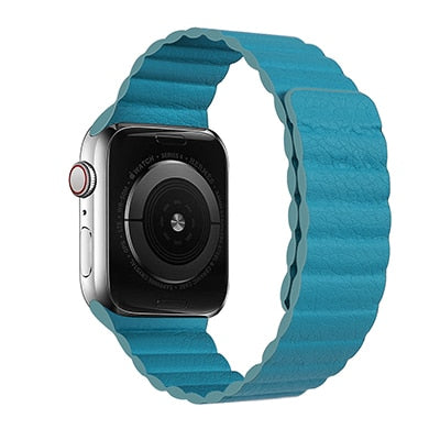 UTHAI B09 Leather loop strap watchband For iWatch 3/2/1 38mm 42mm Magnetic loop For Apple Watch band 40mm 44mm For iWatch 4/5