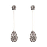JUJIA za Fashion Boho Crystal Earrings For Women New Rhinestone Statement Pearl Drop Earrings Bijoux Wholesale