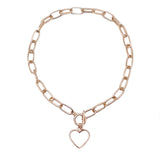 NEW Box Chain Toggle Clasp Gold Necklace Mixed Linked Circle Necklaces for Women Minimalist Choker Necklace collier femme collar