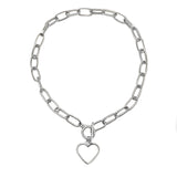 NEW Box Chain Toggle Clasp Gold Necklace Mixed Linked Circle Necklaces for Women Minimalist Choker Necklace collier femme collar
