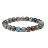 Men Bracelets Natural Healing Energy Tiger Eye Bracelet Polished 8 mm Lapis lazuli Beads Bangle Elastic Pulsera Women Jewelry
