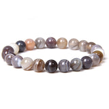 Men Bracelets Natural Healing Energy Tiger Eye Bracelet Polished 8 mm Lapis lazuli Beads Bangle Elastic Pulsera Women Jewelry