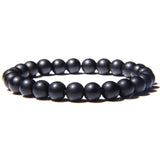 Men Bracelets Natural Healing Energy Tiger Eye Bracelet Polished 8 mm Lapis lazuli Beads Bangle Elastic Pulsera Women Jewelry