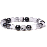 Men Bracelets Natural Healing Energy Tiger Eye Bracelet Polished 8 mm Lapis lazuli Beads Bangle Elastic Pulsera Women Jewelry