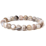 Men Bracelets Natural Healing Energy Tiger Eye Bracelet Polished 8 mm Lapis lazuli Beads Bangle Elastic Pulsera Women Jewelry