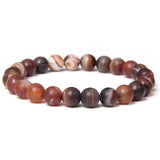 Men Bracelets Natural Healing Energy Tiger Eye Bracelet Polished 8 mm Lapis lazuli Beads Bangle Elastic Pulsera Women Jewelry