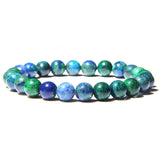 Men Bracelets Natural Healing Energy Tiger Eye Bracelet Polished 8 mm Lapis lazuli Beads Bangle Elastic Pulsera Women Jewelry