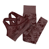 Camo Yoga Set Women Seamless Fitness Yoga Bra Sport Bra Camouflage High Waist GYM Leggings Pants Fitness Suit Workout leggins