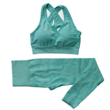 Camo Yoga Set Women Seamless Fitness Yoga Bra Sport Bra Camouflage High Waist GYM Leggings Pants Fitness Suit Workout leggins