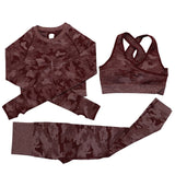 Camo Yoga Set Women Seamless Fitness Yoga Bra Sport Bra Camouflage High Waist GYM Leggings Pants Fitness Suit Workout leggins