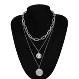 Ingemark Punk Miami Cuban Choker Necklace Colar Hip Hop Big Thick Chunky Chain Fashion Queen Coin Pendant Necklace Women Jewelry