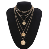Ingemark Punk Miami Cuban Choker Necklace Colar Hip Hop Big Thick Chunky Chain Fashion Queen Coin Pendant Necklace Women Jewelry