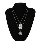 Ingemark Punk Miami Cuban Choker Necklace Colar Hip Hop Big Thick Chunky Chain Fashion Queen Coin Pendant Necklace Women Jewelry