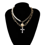 Ingemark Punk Miami Cuban Choker Necklace Colar Hip Hop Big Thick Chunky Chain Fashion Queen Coin Pendant Necklace Women Jewelry