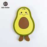 BPA Free Silicone Teethers Food Grade Tiny Rod DIY Teething Necklace Baby Shower Gifts Cartoon Animals Teether Let's Make 1pc