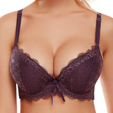 Trufeeling Sexy Women Lingerie Bras for Push Up Lace Floral Bra Supper Padded Bra Top Underwired Underwear Plus size 85B-100C