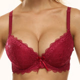 Trufeeling Sexy Women Lingerie Bras for Push Up Lace Floral Bra Supper Padded Bra Top Underwired Underwear Plus size 85B-100C