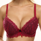 Trufeeling Sexy Women Lingerie Bras for Push Up Lace Floral Bra Supper Padded Bra Top Underwired Underwear Plus size 85B-100C