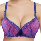 Trufeeling Sexy Women Lingerie Bras for Push Up Lace Floral Bra Supper Padded Bra Top Underwired Underwear Plus size 85B-100C