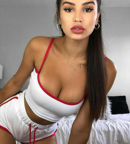 2020 New Fashion Sexy Women Patchwork Yoga Suits Workout Sports Strings Vest Bra Short Pants Athletic Short Set