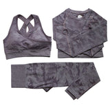 Camo Yoga Set Women Seamless Fitness Yoga Bra Sport Bra Camouflage High Waist GYM Leggings Pants Fitness Suit Workout leggins