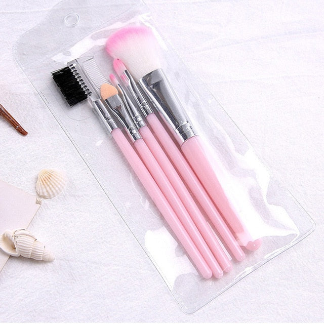La Milee 5Pcs Makeup Brushes Set Eye Shadow Foundation Powder Eyeliner Eyelash Lip Make Up Brush Cosmetic Beauty Tool Kit Hot