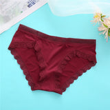FINETOO Sexy Lace Panties Women Underwear M-XL Hollow Band Sexy Briefs Female Lingerie 7 Colors Floral Ladies Underpants Panties