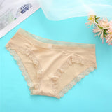 FINETOO Sexy Lace Panties Women Underwear M-XL Hollow Band Sexy Briefs Female Lingerie 7 Colors Floral Ladies Underpants Panties