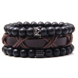 Natural Labradorite Bracelets Set Clear Energy Real Hematite Bracelets Men Polished Black Onyx Stone Beads Bracelets For Women