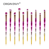 ORIGIN ENVY 20pcs Diamond Makeup Brush Set Eye Brush Beauty Tools Fan Powder Eyeshadow Contour Beauty Cosmetic For Make Up Tool
