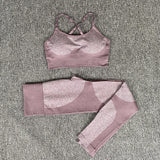 Seamless Yoga Set Sports Bra and Leggings Jogging Women Gym Set Clothes Seamless Workout Sports Tights Women Fitness Sports Suit