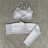 Seamless Yoga Set Sports Bra and Leggings Jogging Women Gym Set Clothes Seamless Workout Sports Tights Women Fitness Sports Suit