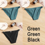 3PCS Sexy Lace Panties Women Underwear Cotton Briefs Female Underpants Solid Color Pantys Hollow Mesh Low Waist Panties Lingerie