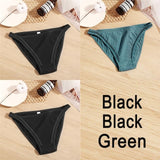 3PCS Sexy Lace Panties Women Underwear Cotton Briefs Female Underpants Solid Color Pantys Hollow Mesh Low Waist Panties Lingerie