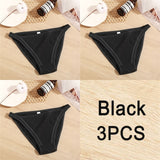 3PCS Sexy Lace Panties Women Underwear Cotton Briefs Female Underpants Solid Color Pantys Hollow Mesh Low Waist Panties Lingerie