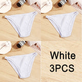 3PCS Sexy Lace Panties Women Underwear Cotton Briefs Female Underpants Solid Color Pantys Hollow Mesh Low Waist Panties Lingerie