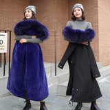 Vielleicht -30 Degrees Snow Wear Long Parkas Winter Jacket Women Fur Hooded Clothing Female Fur Lining Thick Winter Coat Women