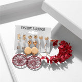 Hot Sale Fashion Bohemian Earrings Set For Women 2020 New Trendy Flower Round Geometric Earring Female Fashion Jewelry