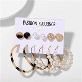 Hot Sale Fashion Bohemian Earrings Set For Women 2020 New Trendy Flower Round Geometric Earring Female Fashion Jewelry