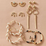 Hot Sale Fashion Bohemian Earrings Set For Women 2020 New Trendy Flower Round Geometric Earring Female Fashion Jewelry