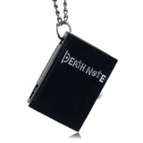 Hot Japanese Death Note Shape Black Suqare Quartz Pocket Watch For Men Small Little Necklace Children Deathnote Watch Wholesale