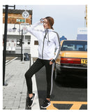 Women Tracksuit sportswear yoga suit Loose Sports Jacket Sweatshirt Sports Harem Pants Gym Fitness Running Jog Set Sportswear