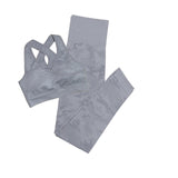 Camo Yoga Set Women Seamless Fitness Yoga Bra Sport Bra Camouflage High Waist GYM Leggings Pants Fitness Suit Workout leggins