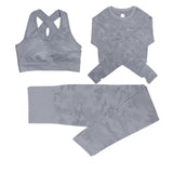 Camo Yoga Set Women Seamless Fitness Yoga Bra Sport Bra Camouflage High Waist GYM Leggings Pants Fitness Suit Workout leggins
