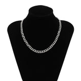 High Quality Punk Lock Choker Necklace Pendant Women Collar Statement Brand Gold Color Chunky Thick Chain Necklace Steampunk Men