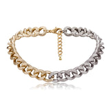 High Quality Punk Lock Choker Necklace Pendant Women Collar Statement Brand Gold Color Chunky Thick Chain Necklace Steampunk Men