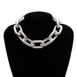 High Quality Punk Lock Choker Necklace Pendant Women Collar Statement Brand Gold Color Chunky Thick Chain Necklace Steampunk Men