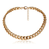 High Quality Punk Lock Choker Necklace Pendant Women Collar Statement Brand Gold Color Chunky Thick Chain Necklace Steampunk Men