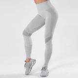 NORMOV Seamless High Waist Yoga Leggings Tights Women Workout Mesh Breathable Fitness Clothing Training Pants Female 5 Color