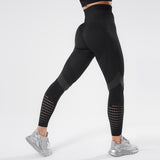 NORMOV Seamless High Waist Yoga Leggings Tights Women Workout Mesh Breathable Fitness Clothing Training Pants Female 5 Color